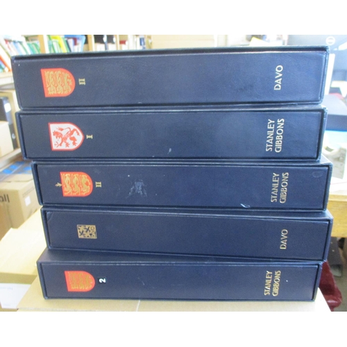 491 - Channel Islands. Modern coln in eight boxed SG Davo albums U, Jersey, Guernsey, Alderney etc. (B)