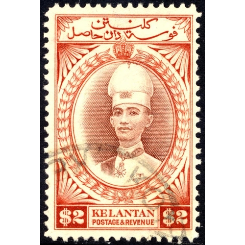 204 - Kelantan. FU range on loose album pages incl 1937-40 Sultan Ismail set to $5, 1948 RSW set, 1951-55 ... 