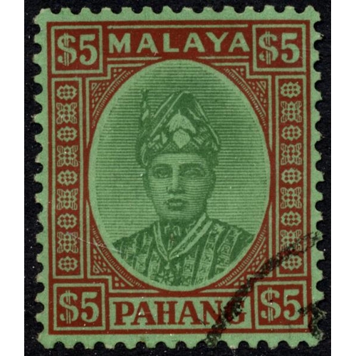 209 - Pahang. FU range on loose album pages with 1935-41 Sultan Sir Abu Bakar set to $5, 1948 RSW set, 195... 