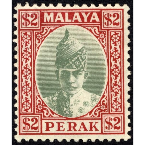 213 - Perak. M/UM range on loose album pages incl 1938-51 Sultan Iskandar set to $5 M, 1948 RSW set UM, 19... 