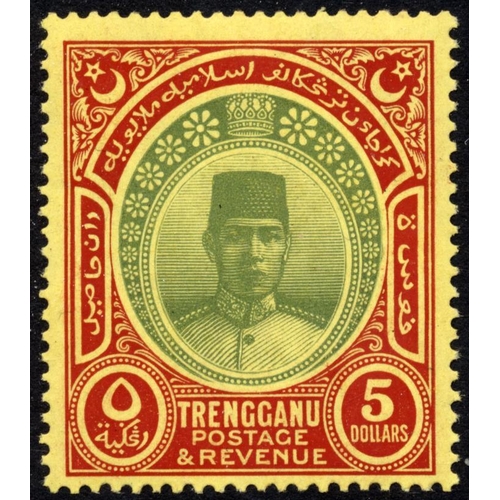 218 - Trengganu. UM range on loose album pages incl 1921-41 set to $5 UM wmk script, 1948 RSW set UM, 1949... 