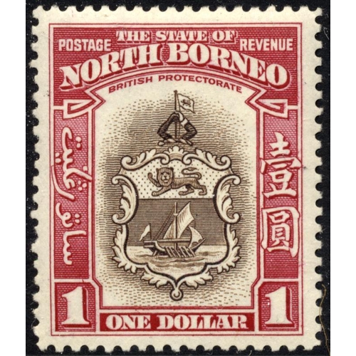 229 - North Borneo. Excellent UM range on loose album leaves incl 1939 set to $5, 1945 BMA ovpt set to $5,... 