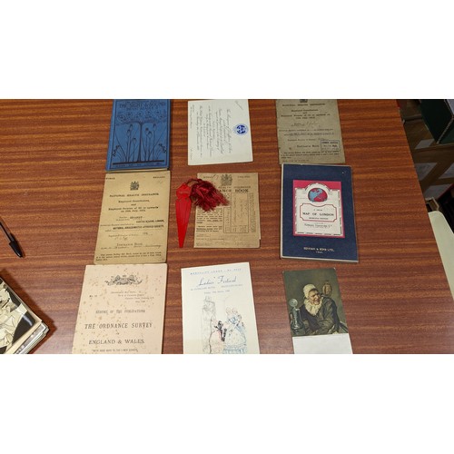 225 - Ephemera. Misc. coln. Early postcards incl. Tuck 'Coaching' series,  court cards etc. Advertising le... 