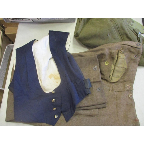 113 - Mixed range of uniforms including blue dress trousers/jodhpurs (11), khaki battledress trousers, 196... 