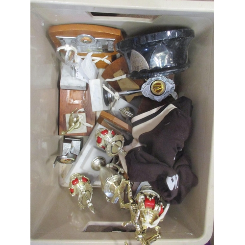 117 - Museum accumulation including A frame rucksack, large Victorian metal tray with Peninsula battle hon... 