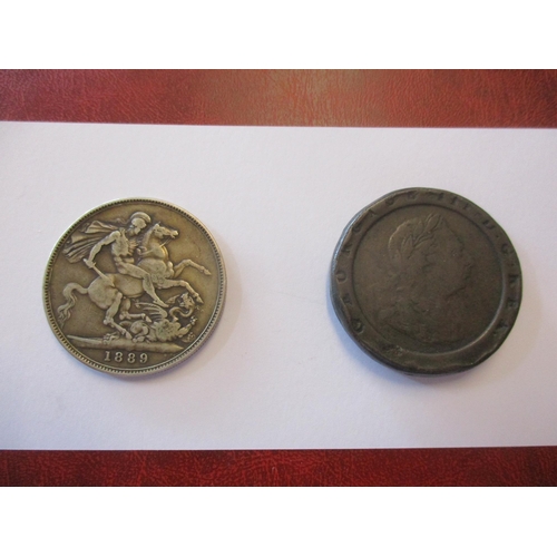 215 - Mostly early 20th century collection of half crowns, florins, shillings, sixpence, etc. Also include... 