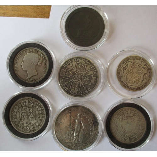 216 - Mostly 19th century range, in mixed condition, with crowns 1820LX, 1821 Secundo, 1844VIII, 1892, 189... 