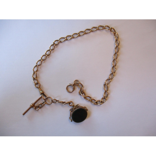 238 - Range of 9ct gold jewellery, with watch chain (approx. 19g) and three cross necklaces (approx. 4.4g,... 