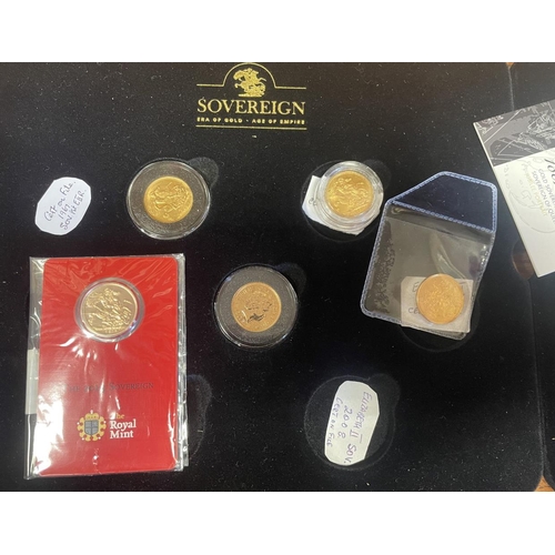 241 - Investment Gold lot - documents required. Sovereigns with 1871 die 22, 1880, 1887, 1899, 1910 (2), 1... 