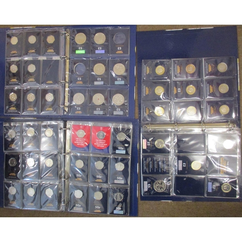 436 - Uncirculated collection on Change Checker cards in five albums, with £5 (32), £2 (39), £1 (6), 50p (... 