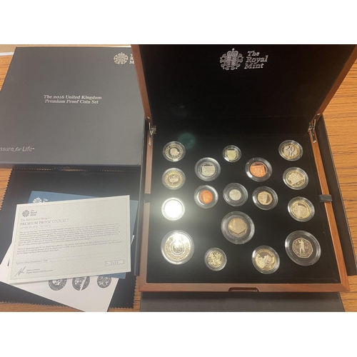 467 - 2016 Premium proof FDC year cased set of 17. Qty 17 coins (½B)