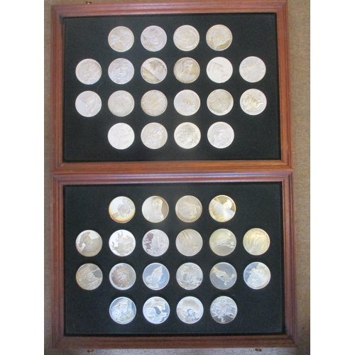 489 - 100 Greatest Masterpieces first edition commemorative set of 100 silver proof medals FDC, each weigh... 