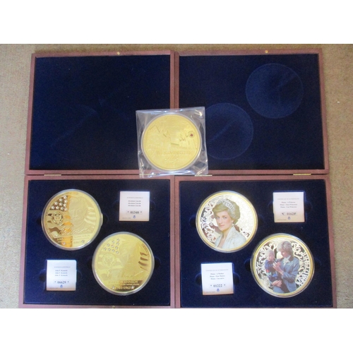 491 - Range of world boxed proof commemoratives FDC, with 10cm 2016 Diana A Princess, Diana A Mother, 2017... 