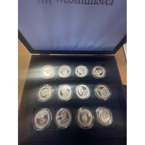 518 - Channel Is. Great Britons silver proof £5 FDC encapsulated including Alderney 2006 William Shakespea... 