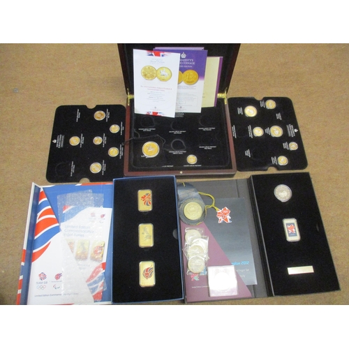 519 - Collection of silver proofs FDC, with Alderney £5 2007 Diamond Wedding (2), East Caribbean States $1... 