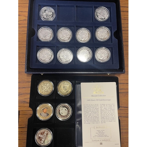 523 - 2000’s ranges with 2007 Diamond Wedding £5/crown silver 2007 (7), 2008 (1) and photographic portrait... 