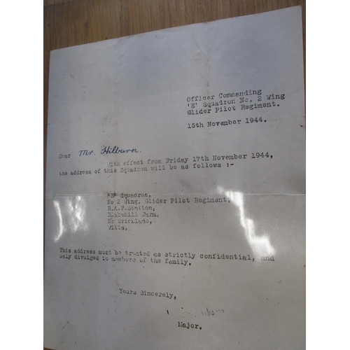 72a - Arnhem POW interest range of documents etc to 4031474 Sgt Jack Frank Hilburn Glider Pilot Regiment w... 