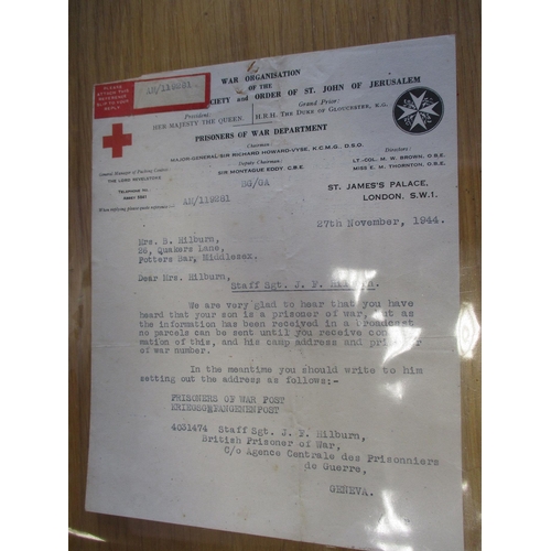 72a - Arnhem POW interest range of documents etc to 4031474 Sgt Jack Frank Hilburn Glider Pilot Regiment w... 