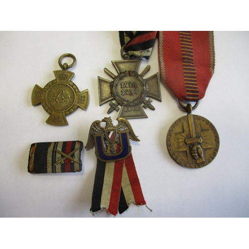 81 - Germany. Range with 1914 Iron Cross 2nd Class and WW1 Hindenburg Cross mounted as worn, mayoral styl... 