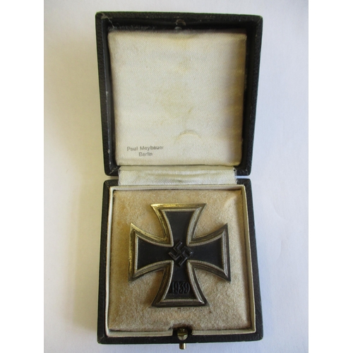 90 - Germany. Third Reich 1939 Iron Cross First Class, pin back, pin stamped 7, hook squashed, very fine ... 