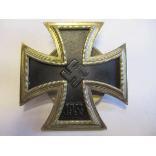 91 - Germany. Third Reich 1939 Iron Cross First Class, screw back, slightly vaulted, bottom arm of cross ... 