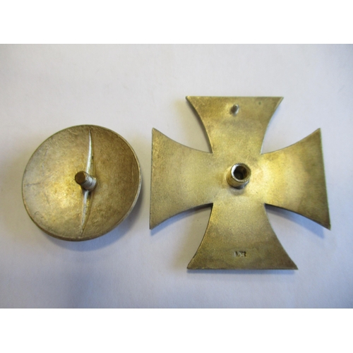 91 - Germany. Third Reich 1939 Iron Cross First Class, screw back, slightly vaulted, bottom arm of cross ... 