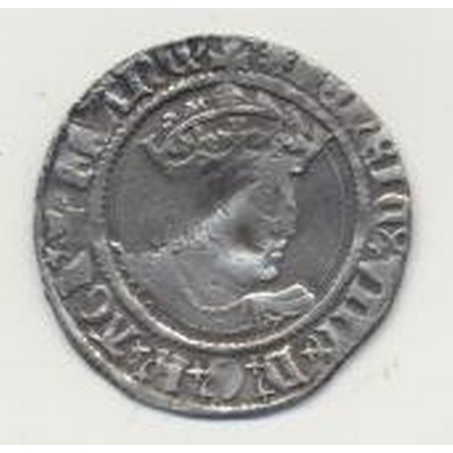 219 - Henry VIII. Second coinage groat, Laker bust, larger squarer face, good fine. (S2337E) (See photo) (... 