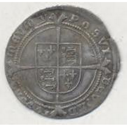 220a - Edward VI. Third period fine silver issue sixpence, London mint, mintmark y, very fine, with Spink i... 