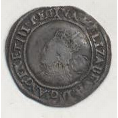 221 - Elizabeth I. Third and fourth issue 1569 sixpence mintmark coronet, fine. (S.2562) (See photo) (Y)