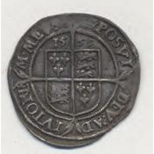 221 - Elizabeth I. Third and fourth issue 1569 sixpence mintmark coronet, fine. (S.2562) (See photo) (Y)