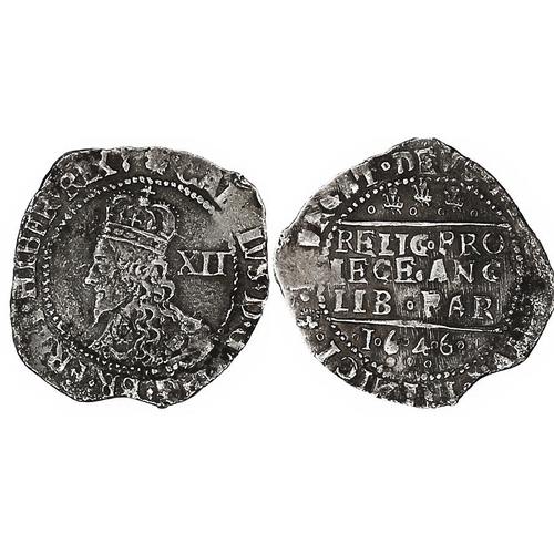 223 - Charles I. Oxford mint 1646 shilling with annulets at date fine, from a mount. (S. 2978) (See photo)... 