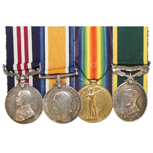 60 - WW1 Military Medal to 200942 L.Cpl J.G. McFarlane 1/4 R. Hdrs - T.F., BWM and Victory Medal to 3904 ... 