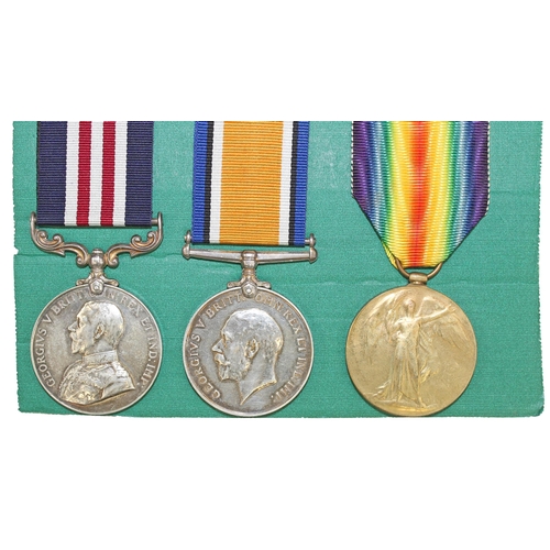 62 - WW1 Military Medal, BWM and Victory Medal to 7904 Pte F.C. Smith 2/S. Gds (S. Gds on pair) polished ... 