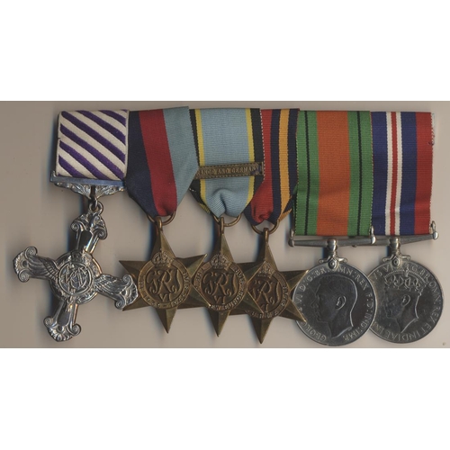 72 - WW2 Distinguished Flying Cross (1945), 1939-1945, Air Crew Europe (France and Germany bar), Burma St... 