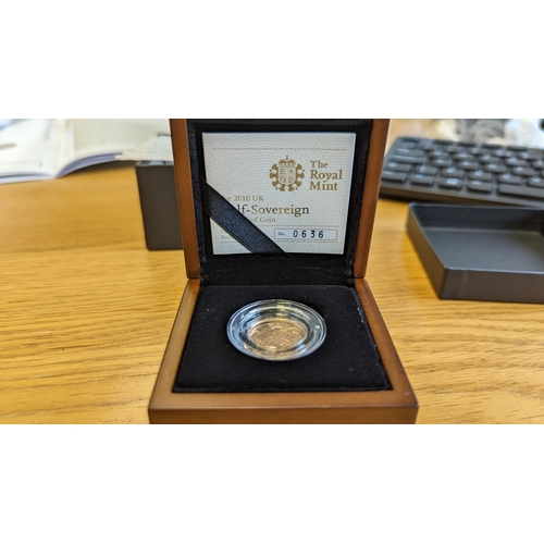 382 - Investment Gold lot – documents required. 2010 Half-sovereign boxed proof FDC in Royal Mint box. (Y)