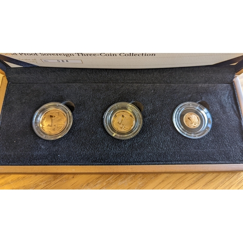 390 - Investment Gold Lot - Documents required. 2012 sovereign proof cased set of 3 (sovereign, half sover... 