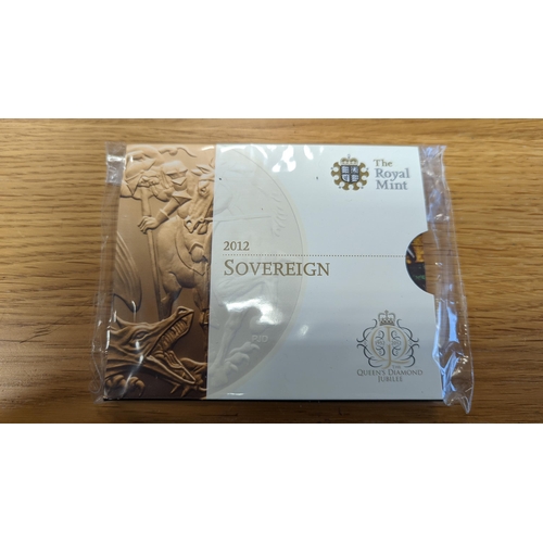 392 - Investment Gold lot – documents required. 2012 Sovereign uncirculated in Royal Mint box. (Y)