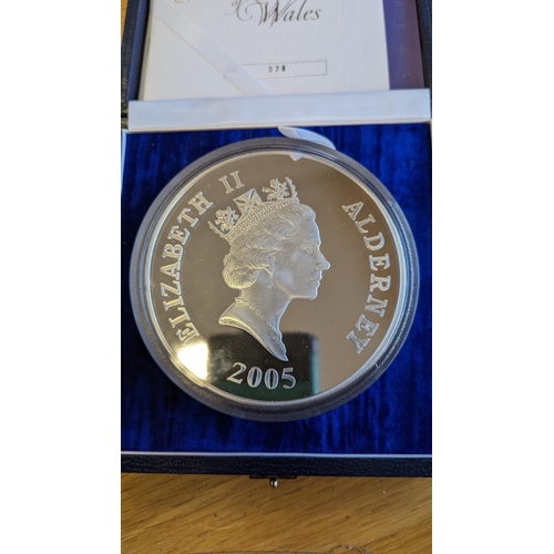 502 - Range of silver proof cased sets FDC, with Alderney 2005 £50 HRH Prince Henry of Wales, GB 2002 The ... 