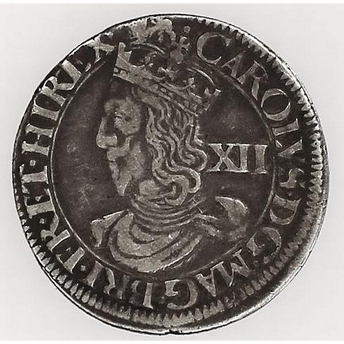 221A - Charles I. York mint square-topped shield shilling bust in plain armour, fine. (S. 2871) (See photo)... 