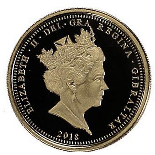 422 - Investment Gold lot – documents required. Gibraltar. 2018 Sapphire Jubilee Set of 5 (£5, double sove... 