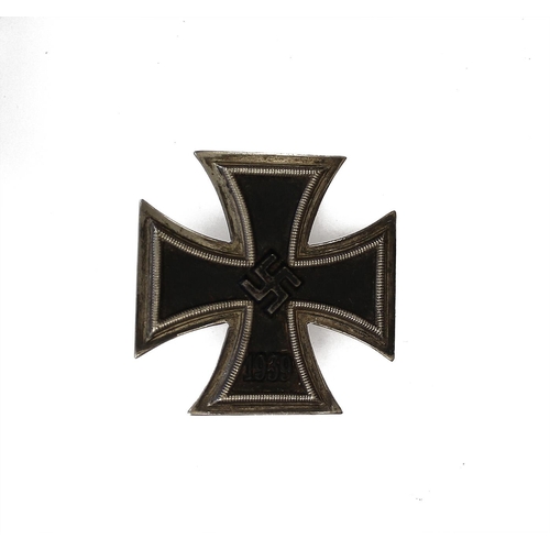 90 - Germany. Third Reich 1939 Iron Cross First Class, pin back, pin stamped 7, hook squashed, very fine ... 