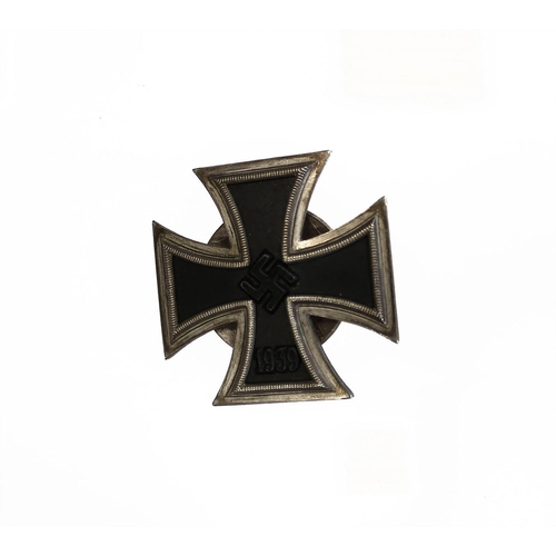 91 - Germany. Third Reich 1939 Iron Cross First Class, screw back, slightly vaulted, bottom arm of cross ... 