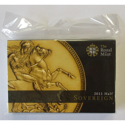 389 - Investment Gold Lot - Documents Required. 2011 Half-sovereign uncirculated. (Y)