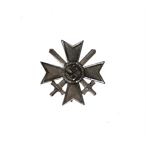 96 - Germany. Third Reich War Merit Cross with swords First Class, pin stamped 65, good very fine in box ... 