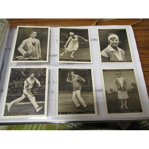 153 - Collection of full sets in an album, generally good, including Churchman 1928 Lawn Tennis, Ogdens 19... 