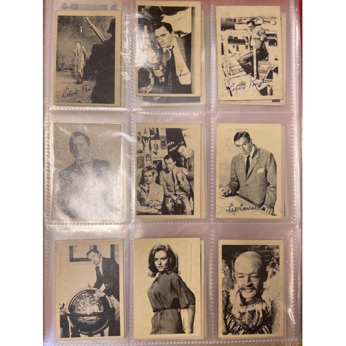 186 - Collection in folders including complete sets with A.B.C Gum The Man From Uncle, Monkeys, Players Po... 