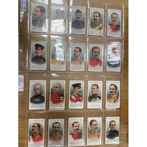 198 - Taddy's. 1902 V.C Heroes Boer War (41-60) complete set in plastic sleeves generally fair to good. Ca... 