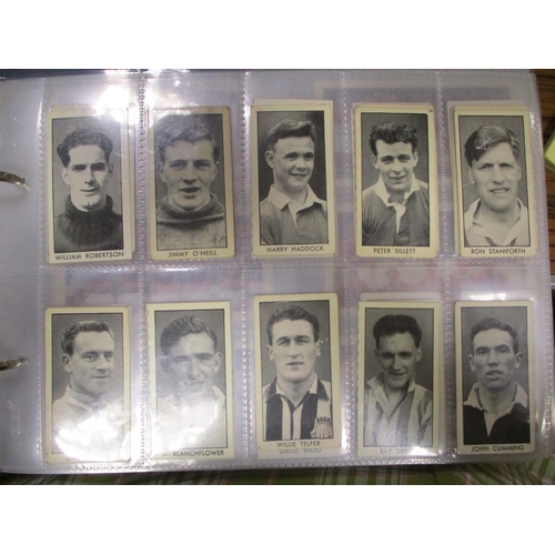 208 - Collection of football themed trade cards with Chix 1953-6 Famous Footballers collection 1 series (3... 