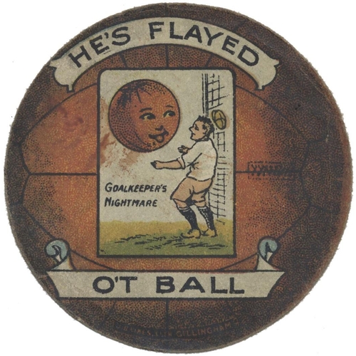 26 - J. Baines. Collection of eleven c.1920s football shaped cards generally very good to excellent with ... 