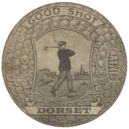 28 - J. Baines. Interesting selection of three rare golf ball cards some light staining but generally goo... 